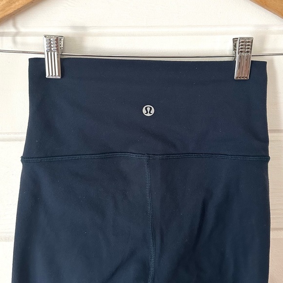 Lululemon Wunder Under High Rise Crop Leggings Full-On Luon 21" Nocturnal Teal 2 - Picture 10 of 12